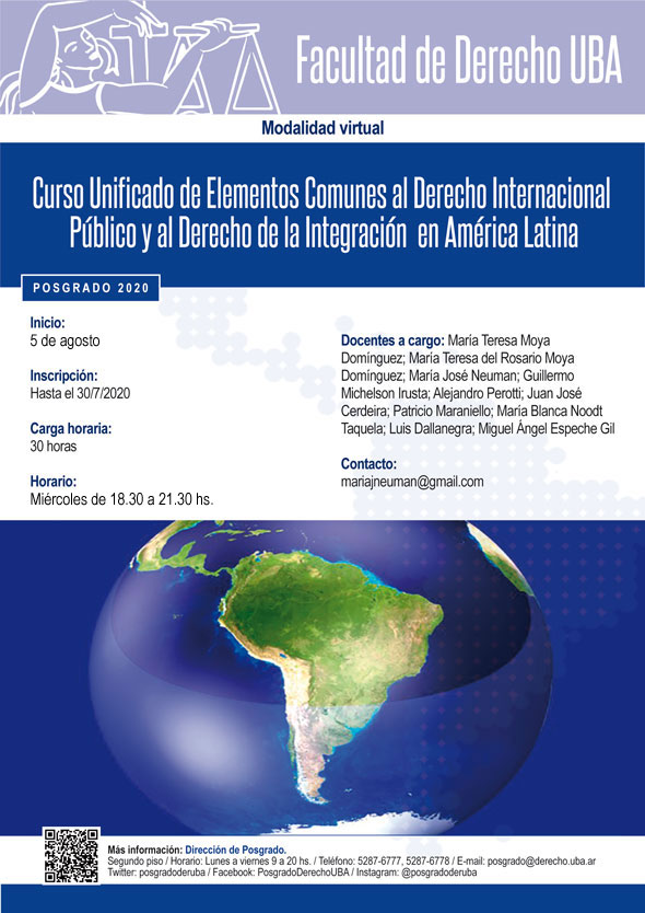 Curso de posgrado UBA- Elementos comunes al derecho Internacional Publico y al Derecho de la Integracin Regional